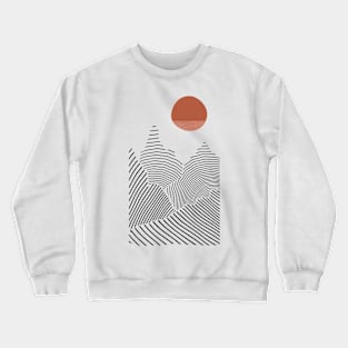 Mountain Sunrise Decal Crewneck Sweatshirt